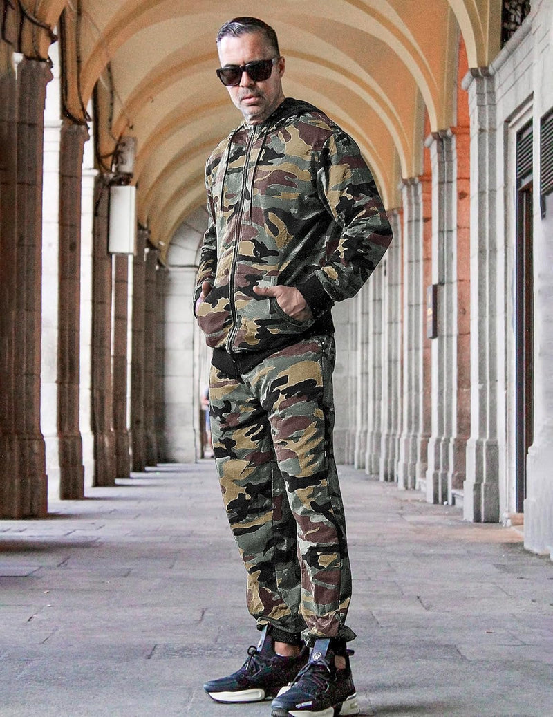 Men’s Sweatsuit 2 Piece Tracksuit – Full Zip Hoodie & Sweatpants - elev8life