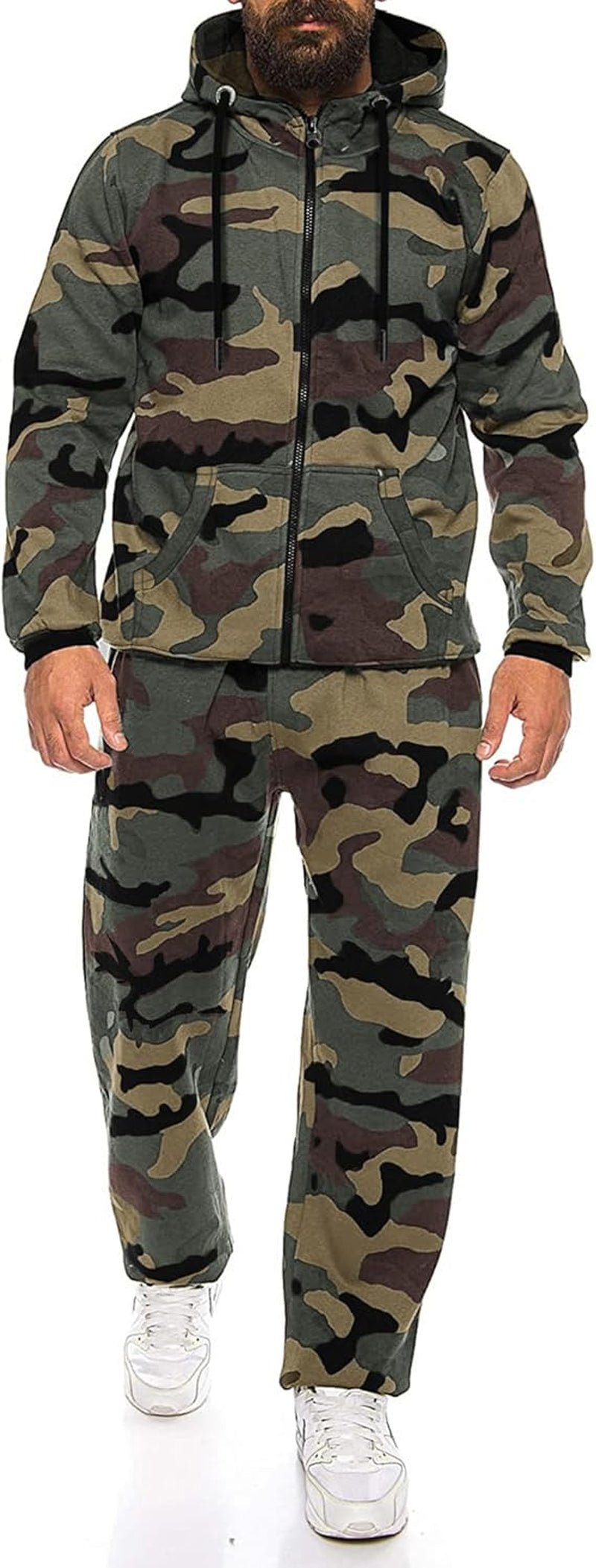 Men’s Sweatsuit 2 Piece Tracksuit – Full Zip Hoodie & Sweatpants - elev8life