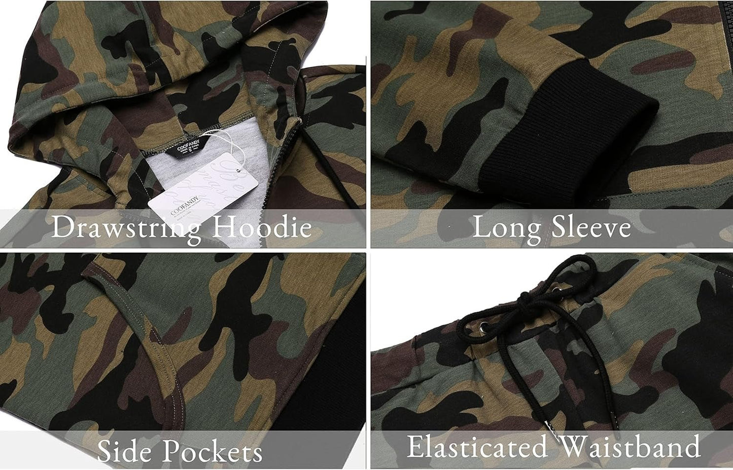 Men’s Sweatsuit 2 Piece Tracksuit – Full Zip Hoodie & Sweatpants - elev8life
