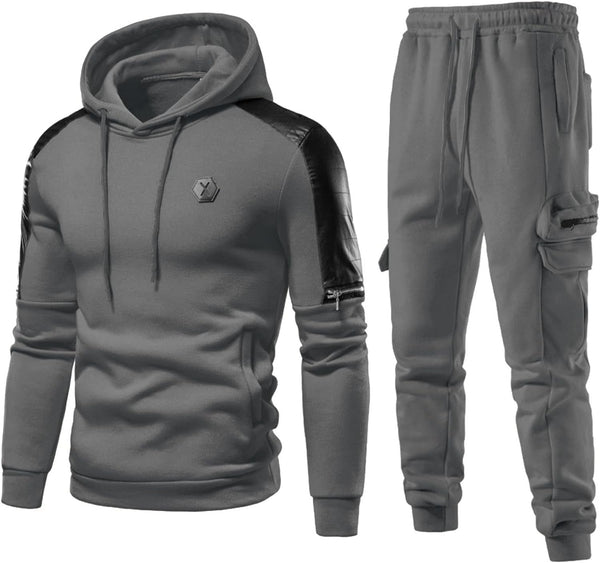 Men’s Tracksuit 2 Piece Hoodie Set – Athletic Jogging Sweatsuit - elev8life