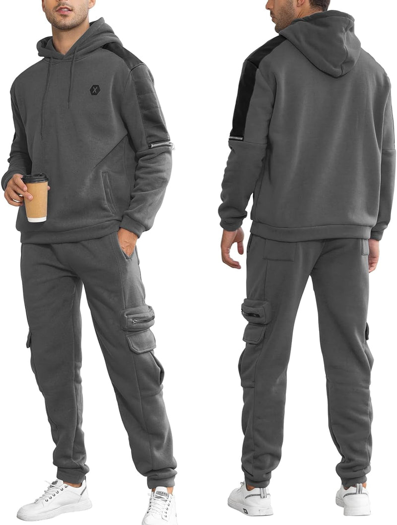 Men’s Tracksuit 2 Piece Hoodie Set – Athletic Jogging Sweatsuit - elev8life
