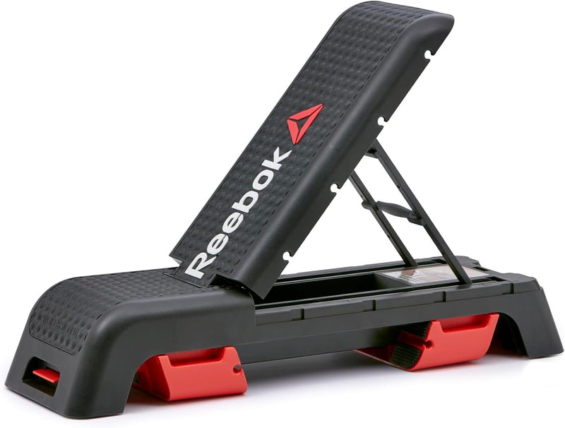 Professional 47 - Inch Long Multi - Purpose Aerobic, Cardio, and Strength Challenging Home Fitness Deck Bench, Black - elev8life