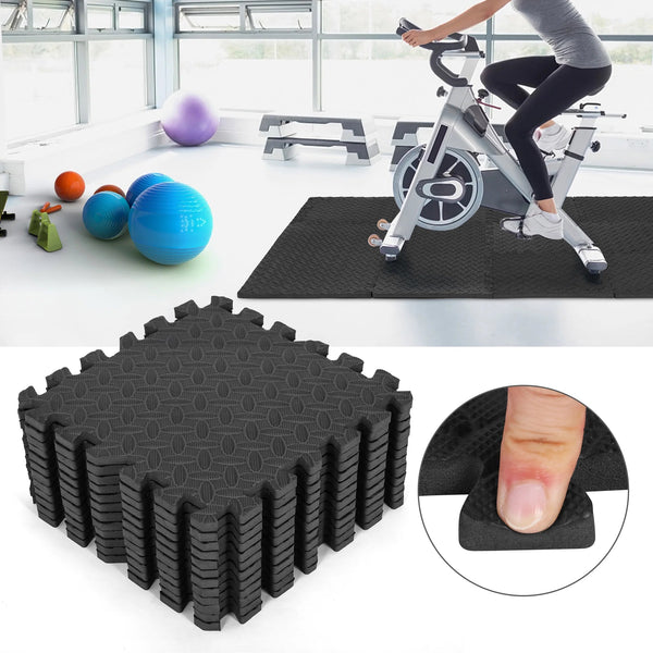 Puzzle Exercise Mats 12/24 - Pack EVA Foam Interlocking Workout Mat EVA Foam Interlocking Tiles for Protective, Exercise Equipment Mat for Gyms, Yoga, Outdoor Workouts, Kids - elev8life