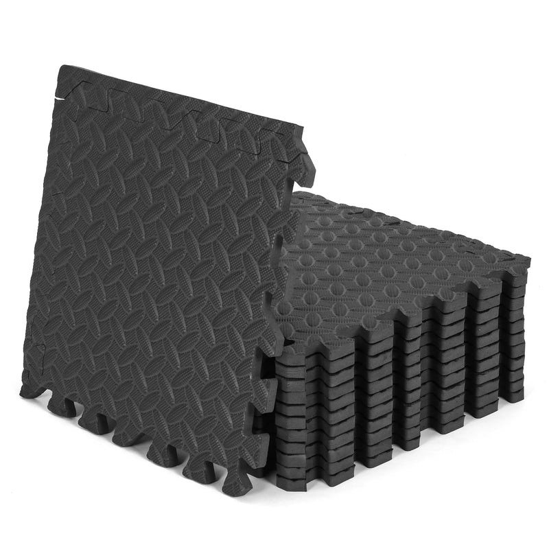 Puzzle Exercise Mats 12/24 - Pack EVA Foam Interlocking Workout Mat EVA Foam Interlocking Tiles for Protective, Exercise Equipment Mat for Gyms, Yoga, Outdoor Workouts, Kids - elev8life