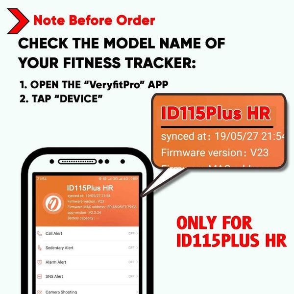 Replacement Bands for Veryfit Pro Id115Plus HR Fitness Tracker - elev8life