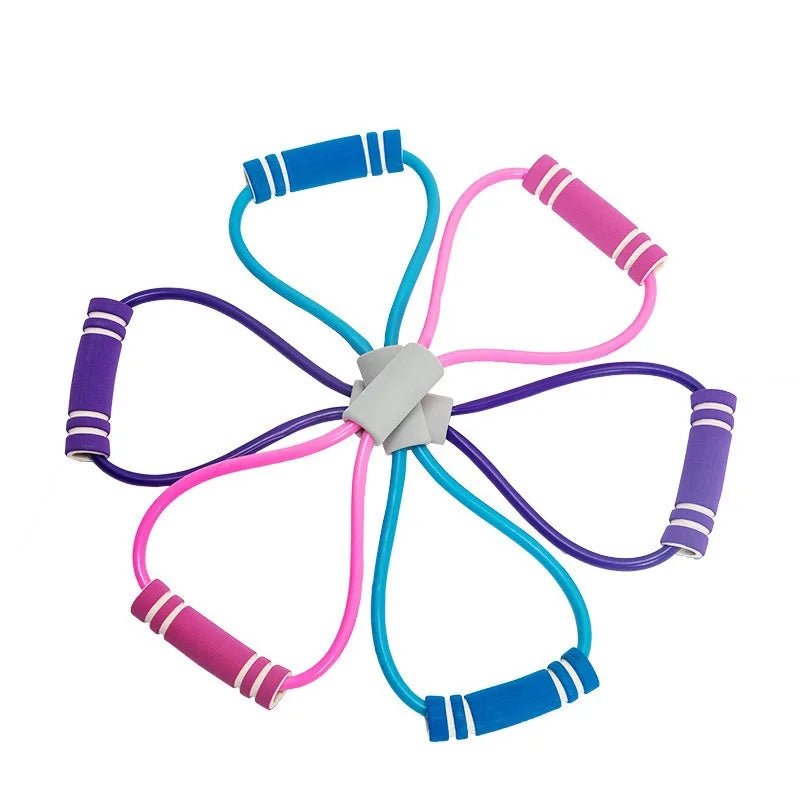 Resistance Bands with Foam Sport at Home Yoga Fitness Accessories Rubber Pull Rope Training and Exercise Gym Equipment for Women - elev8life