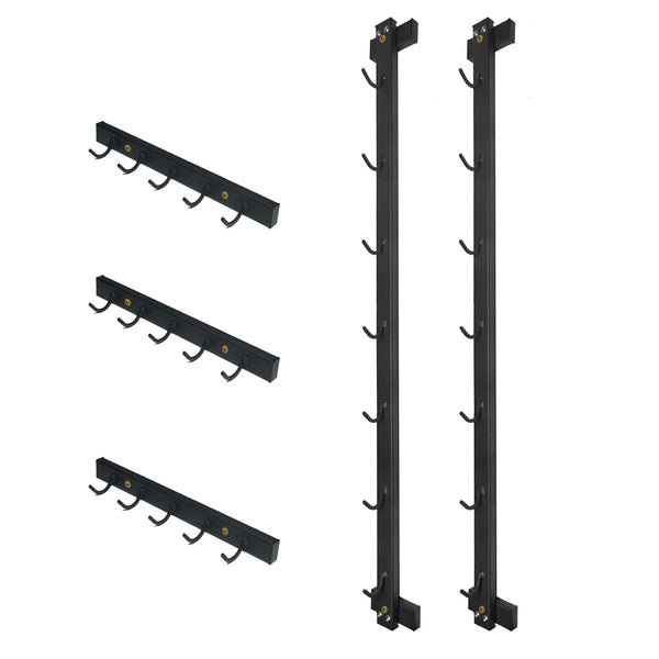 Wall Mounted Lat Pull down Bar Organizer with Hooks, Home Gym Attachment Storage Rack for Lat Pulldown Attachments - elev8life