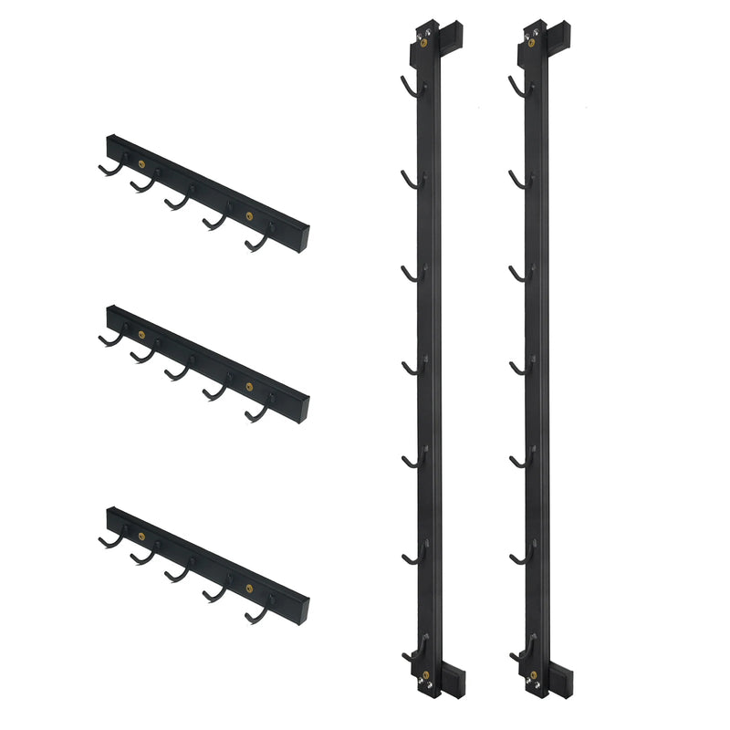 Wall Mounted Lat Pull down Bar Organizer with Hooks, Home Gym Attachment Storage Rack for Lat Pulldown Attachments - elev8life