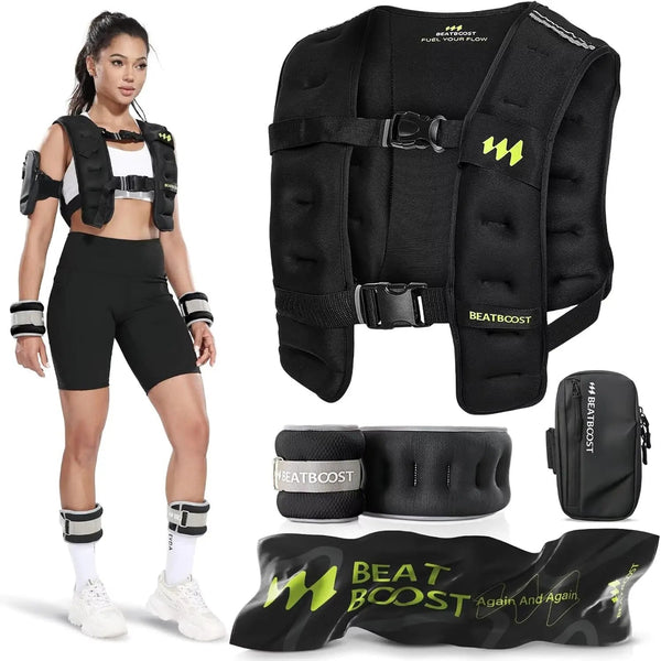Weighted Vest for Men & Women – Adjustable Strength Training Vest (10–40 lbs) - elev8life