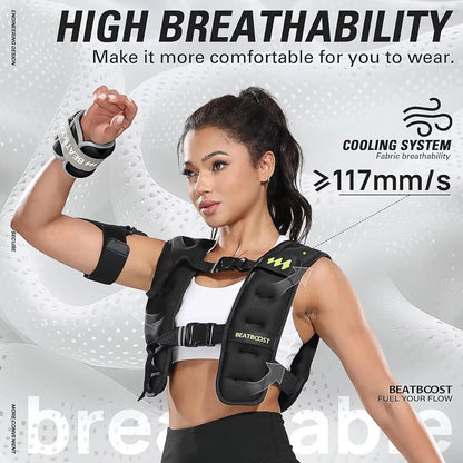 Weighted Vest for Men & Women – Adjustable Strength Training Vest (10–40 lbs) - elev8life