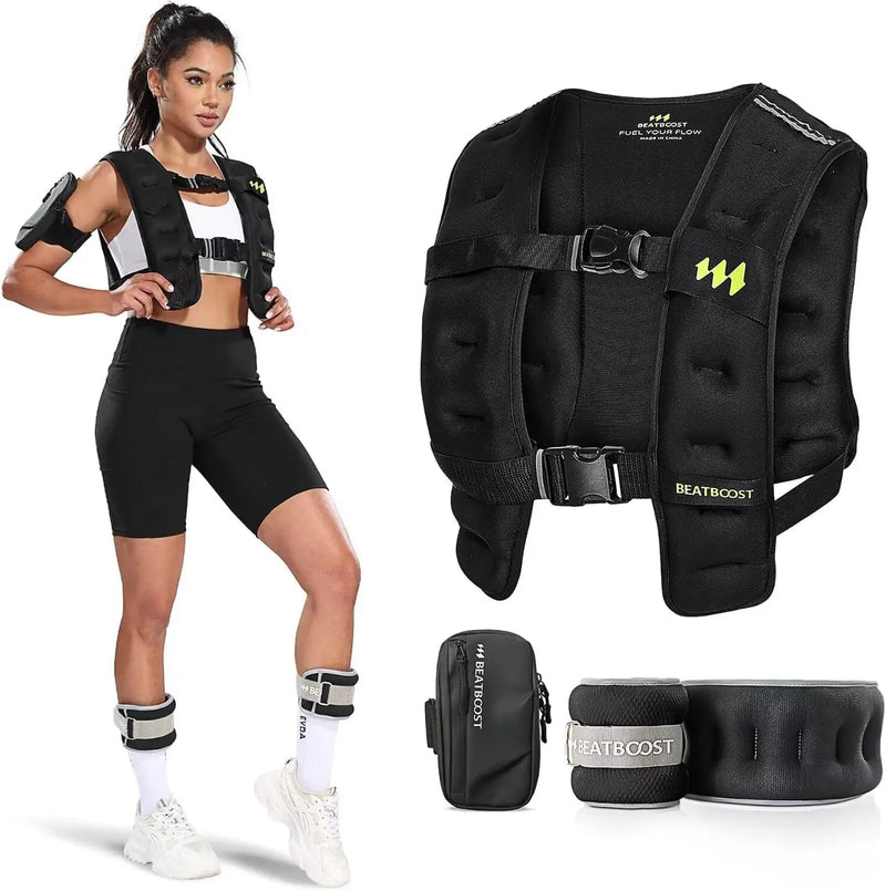 Weighted Vest for Men & Women – Adjustable Strength Training Vest (10–40 lbs) - elev8life