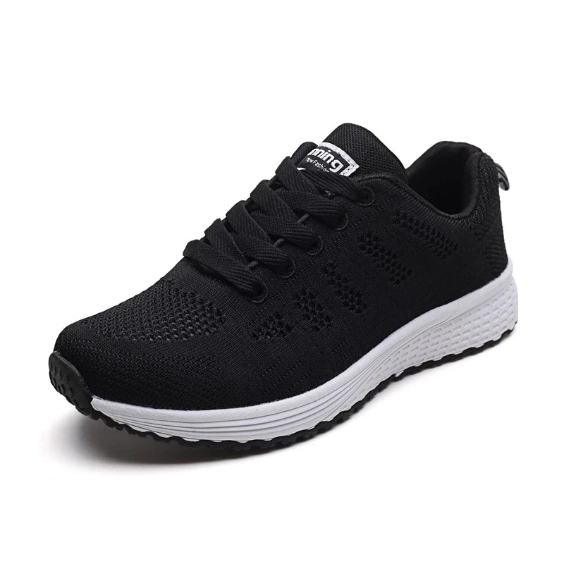 Women’s Fashion Flat Sneakers – Comfortable Mesh Walking Vulcanized Shoes - elev8life