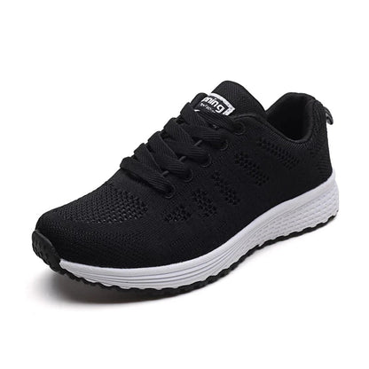 Women’s Fashion Flat Sneakers – Comfortable Mesh Walking Vulcanized Shoes - elev8life