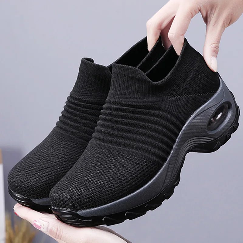 Women’s Fashion Sneakers – Breathable Mesh Platform Walking Shoes - elev8life