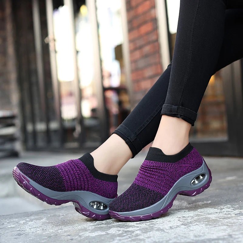 Women’s Fashion Sneakers – Breathable Mesh Platform Walking Shoes - elev8life