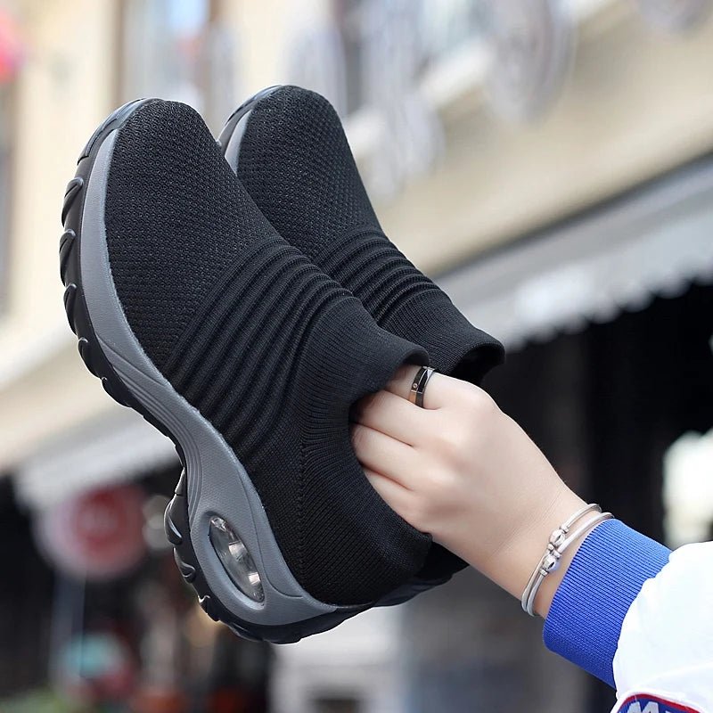 Women’s Fashion Sneakers – Breathable Mesh Platform Walking Shoes - elev8life
