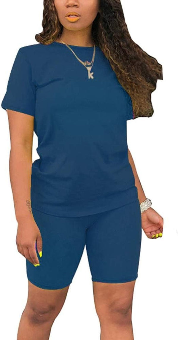 Women’s Rainbow 2 Piece Outfit – Short Sleeve T-Shirt & Bodycon Shorts Set - elev8life