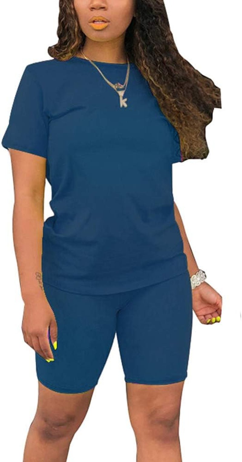 Women’s Rainbow 2 Piece Outfit – Short Sleeve T-Shirt & Bodycon Shorts Set - elev8life