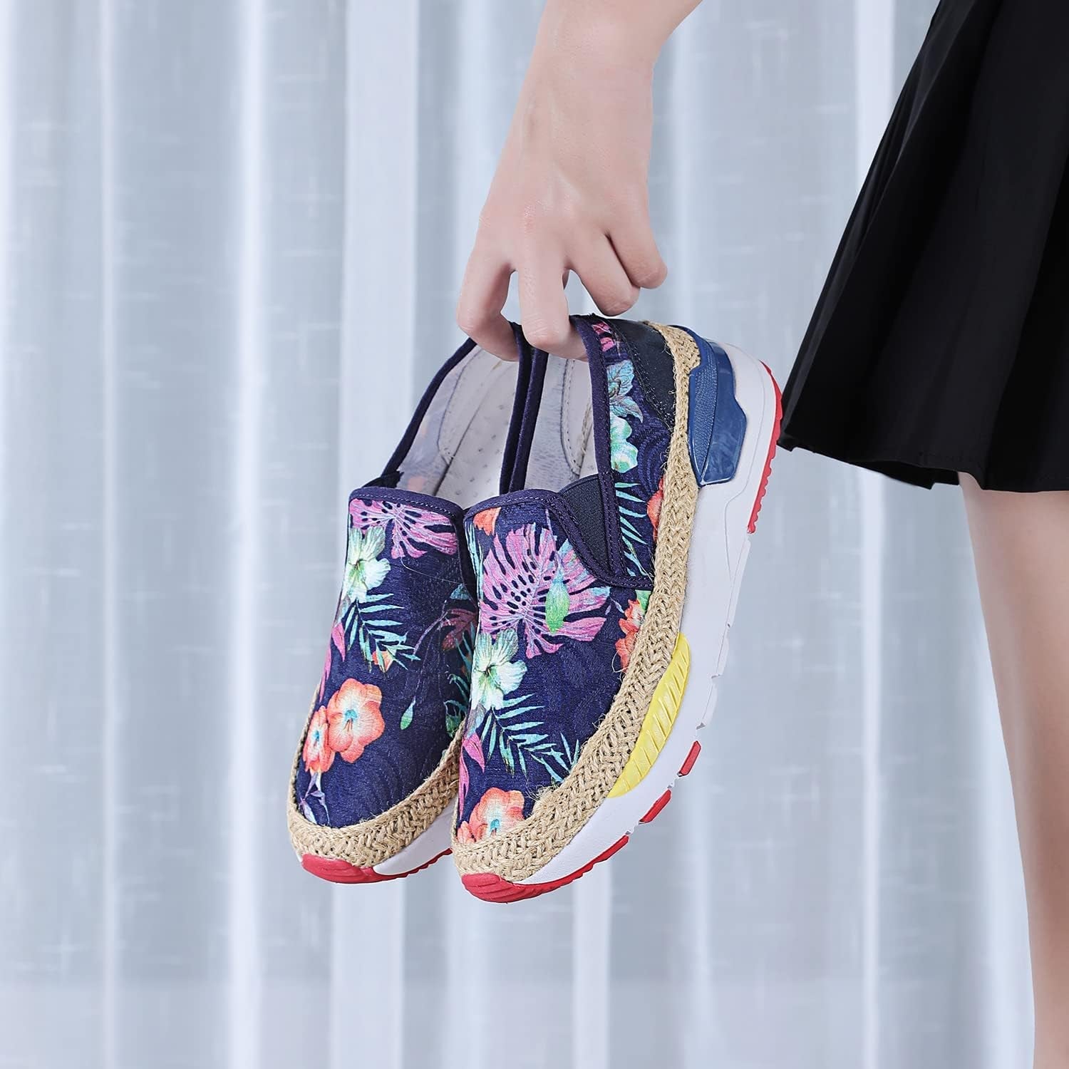 Women’s Slip - On Walking Shoes – Art - Inspired Embroidered Loafers - elev8life