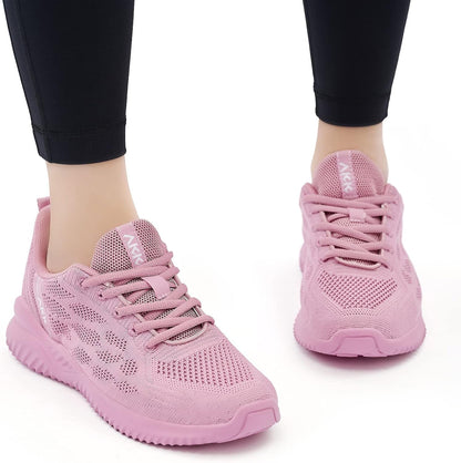 Women’s Tennis Shoes – Memory Foam Running Sneakers Mauve - elev8life