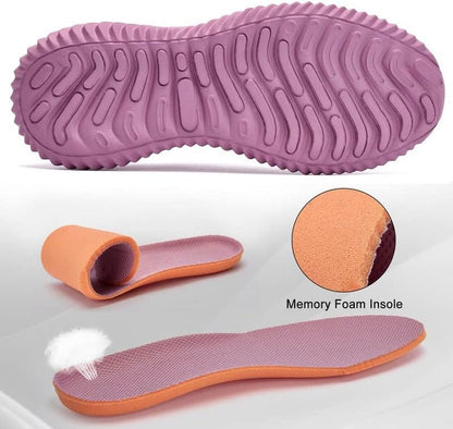 Women’s Tennis Shoes – Memory Foam Running Sneakers Mauve - elev8life