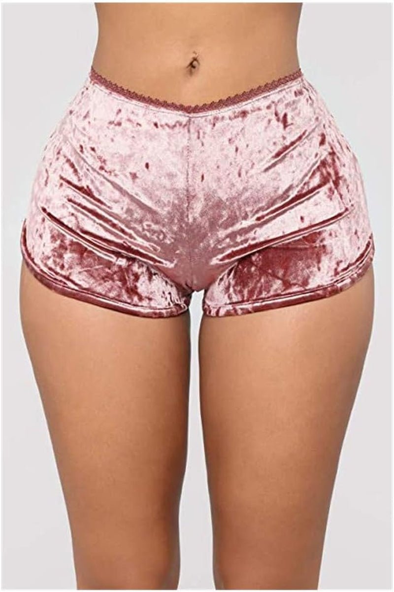 Women’s Velvet 2 Piece Outfit – Crop Top & Shorts Pajama Set - elev8life