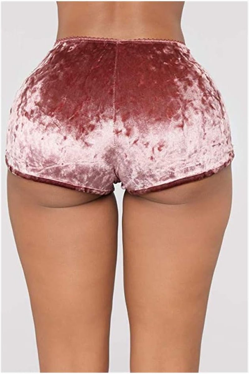 Women’s Velvet 2 Piece Outfit – Crop Top & Shorts Pajama Set - elev8life