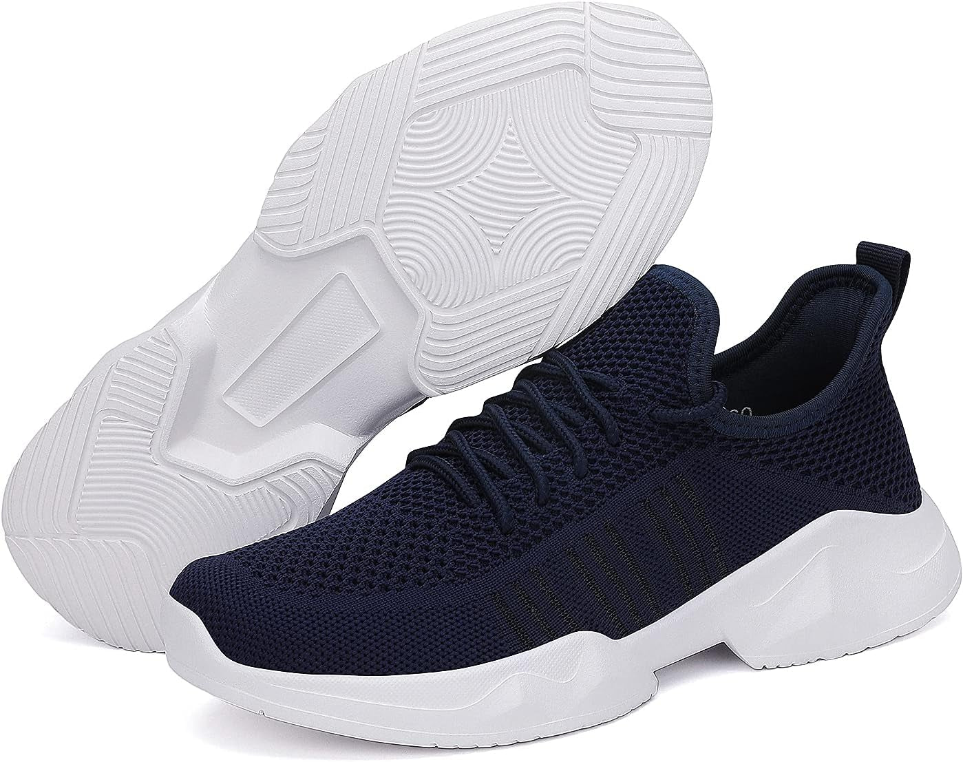 Womens Walking Sneakers Slip on Shoes Non Slip Work Tennis Sports Ladies Gym Footwear Blue Size 5 - elev8life