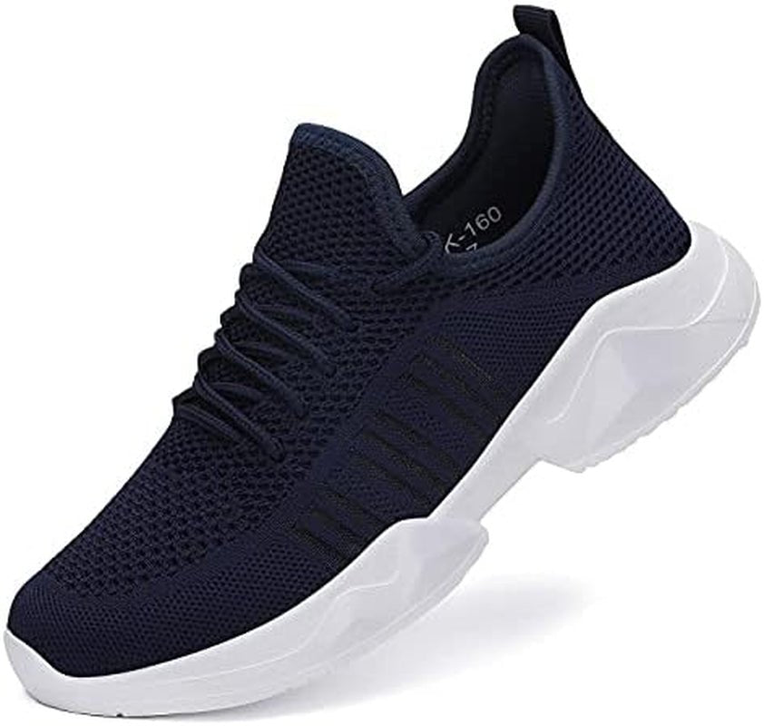 Womens Walking Sneakers Slip on Shoes Non Slip Work Tennis Sports Ladies Gym Footwear Blue Size 5 - elev8life